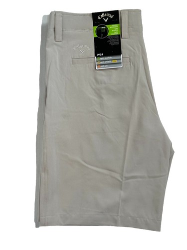 Callaway Golf Shorts Size 34 MSRP $78 Tan Stretch Dri SPF 50