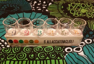  ️LUIGI MASSONI VINTAGE GUZZINI LUCITE ACRYLIC NAPKIN RINGS BOXED MINT MCM POP