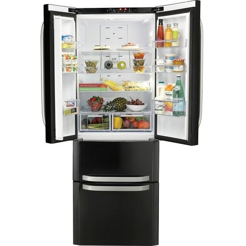 Hotpoint FFU4DK Quadrio Free Standing Black A+ Fridge Freezer Refrigerator  New | eBay