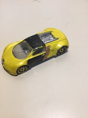 Hot Wheels Bugatti Veyron Mystery Car Yellow Loose Used Condition