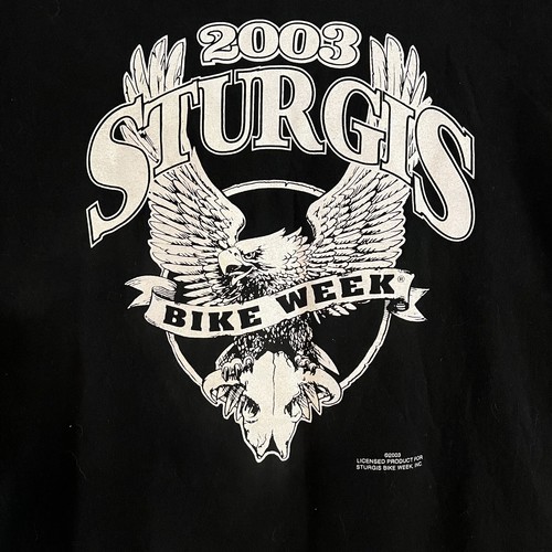 Vintage 2003 63rd Anniversary Black Bike Week Sturgis T-Shirt 3XL - Picture 5 of 6