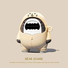 Airpods 1/2 case, Cute Shark-Shaped 3D Silicone Wireless Earphone case