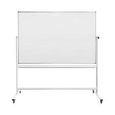 Thornton's  Magnetic Reversible Mobile Dry Erase Whiteboard Easel 70" x 48"