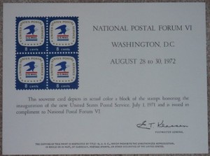 Bureau of Engraving & Printing Souvenir Show Card SC23~Nat'l Postal Forum VI~BEP