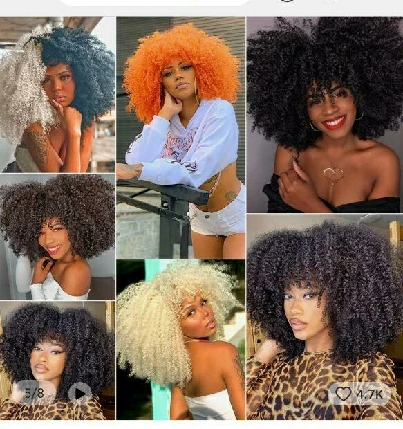 Peluca de pelo rizado Foto 2 de 3