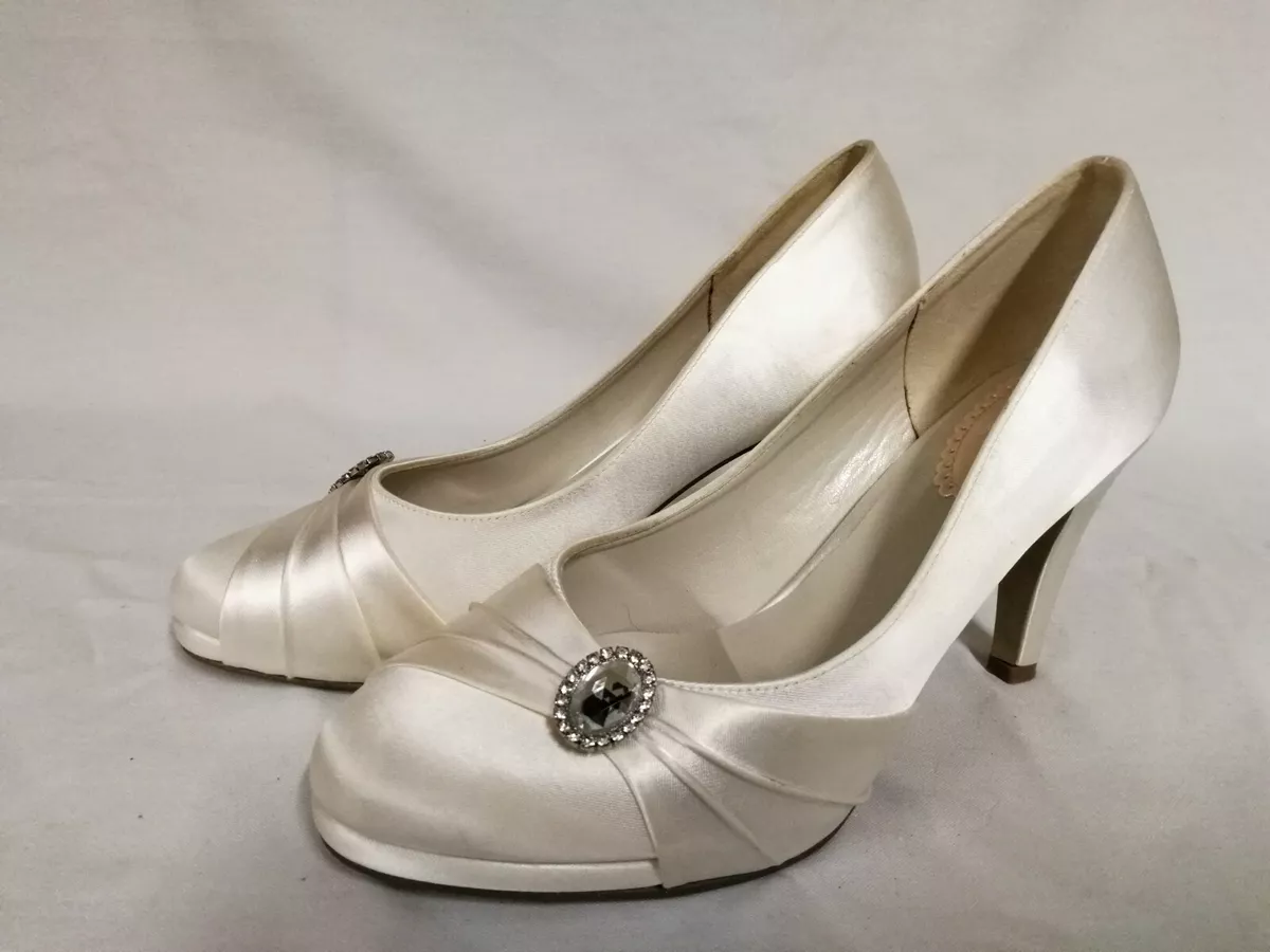 Ivory satin hotsell court shoes uk