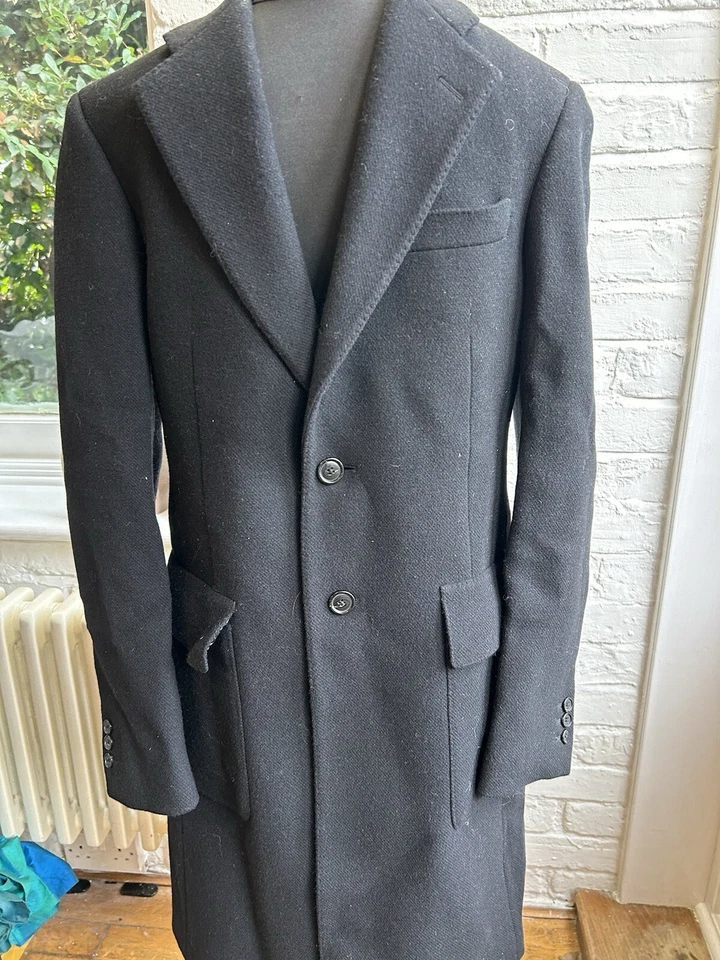 Miu Miu Black Long Coat - Men’s Size 46 Stunning Designer Coat — 第 2/4 张图片