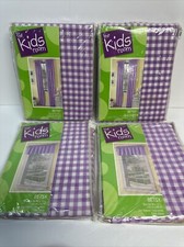 The Kid s Room Two Purple Curtains 40X84 Two Packs 60x15 Valance Nwt