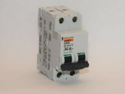 (NEW) MERLIN GERIN C60N 3A Type D 2 Pole Multi9 Circuit Breaker 