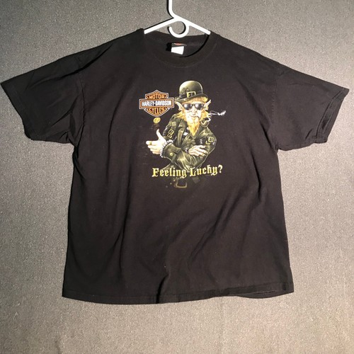 Harley Davidson Feeling Lucky El Pasco, Texas Black T-shirt Size Men’s XL T's - Picture 2 of 5