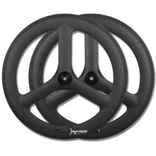 Carbon Wheel Tri Spoke 20inch 451 48*25mm V Brake Mini Velo Bicycle Wheelset