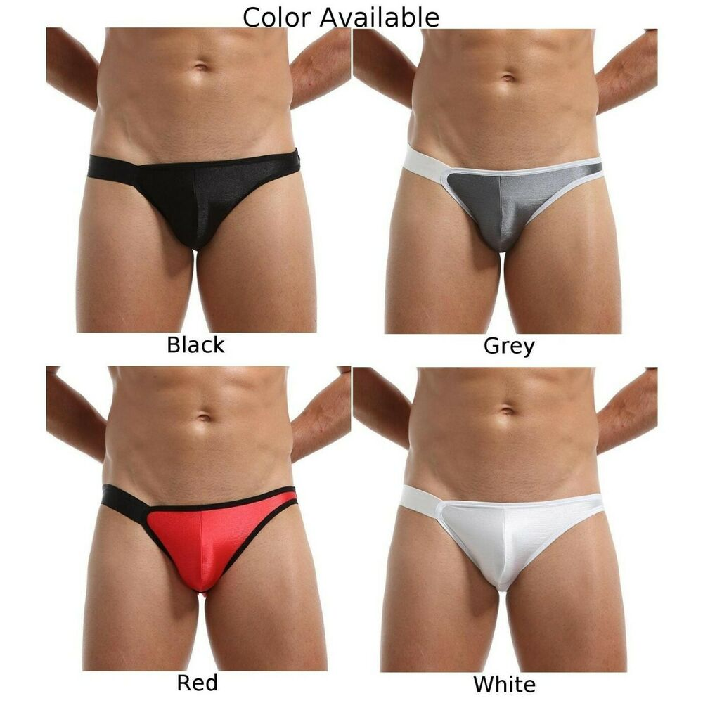 Men Briefs Lingerie Low-Rise Mesh Pouch Shorts Stretch Stretchy T-Pants