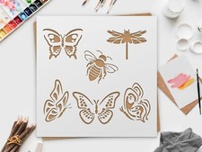 Butterfly Stencil Set for Painting on Wood, Canvas, Paper, Fabric, Walls and Fur