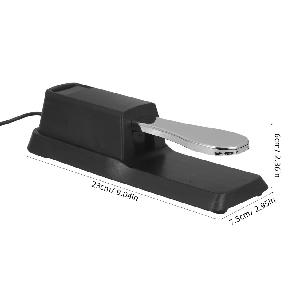Pedale di supporto tastiera resistente lega ABS argento per strumento pianoforte elettronico foto 6