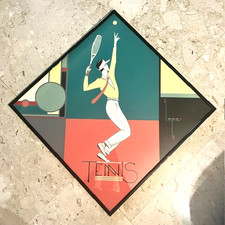 Poster originale vintage Charles Lepas Tennis Art Deco