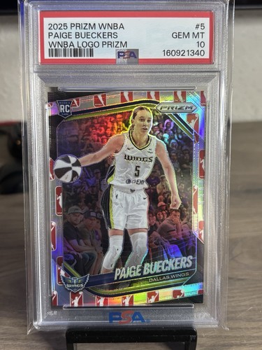 2025 Panini Prizm Wnba #5 Paige Bueckers Wnba Logo Prizm RC PSA 10