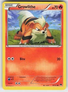 Growlithe 10/122 XY BREAKpoint Common Fire Basic Pokemon Card