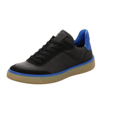 ECCO Men's Street Tray Urban Sneaker, Black/Black/Dynasty, EU 41 (US 7-7.5)