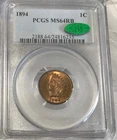 New Listing1894 Indian Head Penny PCGS MS 64 RB CAC