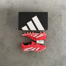 ADIDAS PREADTOR PRO FOLD-OVER TONGUE MG - LUCID RED - UK 9 - NEW JR0443