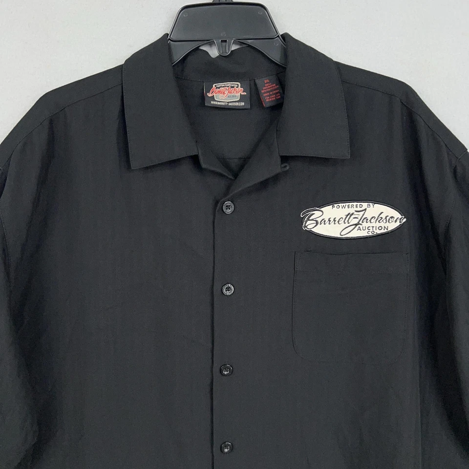 Barrett Jackson Shirt Mens 2XL Black Car Auction Auto Mechanic Hot Rod Camp - Image 3 of 4