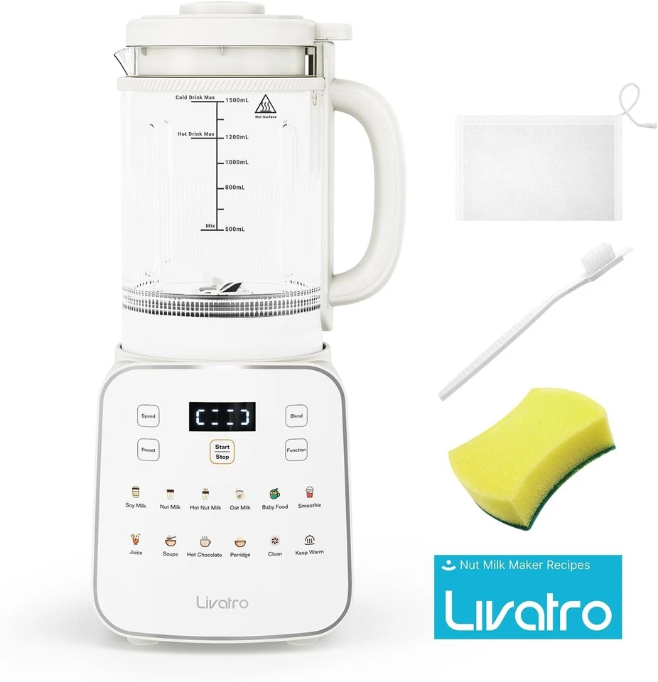 50 oz 12-in-1 Nut Milk Maker Machine Detachable Design, Auto-Clean, Delay Start - Image 2 of 4