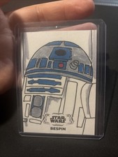 2024 Star Wars Hyperspace 1/1 Sketch Card R2-D2 Bespin by Unknown Artist