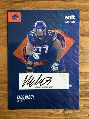Kage Casey 2025 ONIT Boise State Football Signature Series Shimmer Auto /50 #S-4