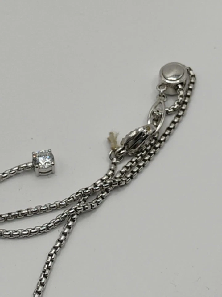 Colar ajustável Eliot Danori tom prata zircônia cúbica - Imagem 3 de 4