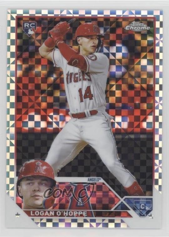 2023 Topps Chrome X-Fractor Logan O'Hoppe #188 0pe3