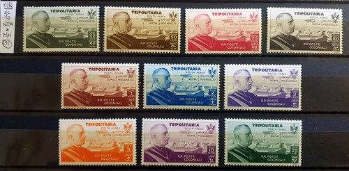ITALY KINGDOM 1934 TRIPOLITANIA AIR ROME - MOGADISHU NEW - 10 STAMPS NEW*