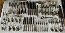 Vintage Mixed Lot Of 70 Pieces Of Sheffield Silver Plated Kings Pattern Cutlery