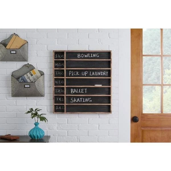 26 in. H x 24 in. W Wood 7-Day Week Chalkboard - Image 3 of 4