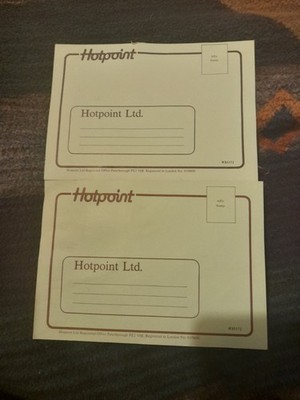Vintage Hot Point Geräte Registrierungskarten x 2 - 90er