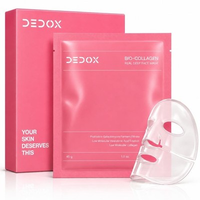 Bio Collagen Glass Skin Overnight Hydrogel Face Mask Sheet Hydrating (Pack of 1)