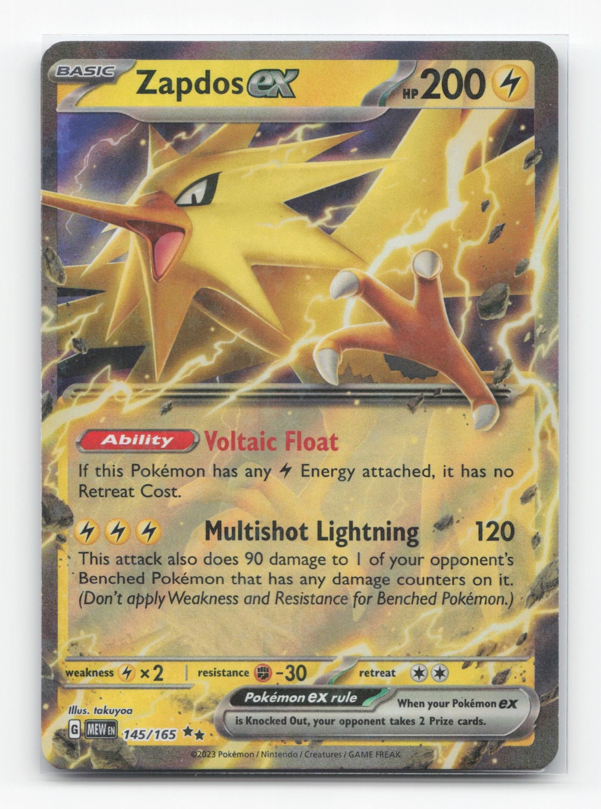 Pokemon TCG - Zapdos ex 145/165 Near Mint Double Rare 151