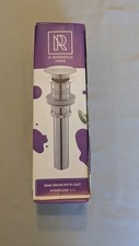 NIB Matte Black Bathroom Sink Drain With Overflow 1-1/4 Push Button