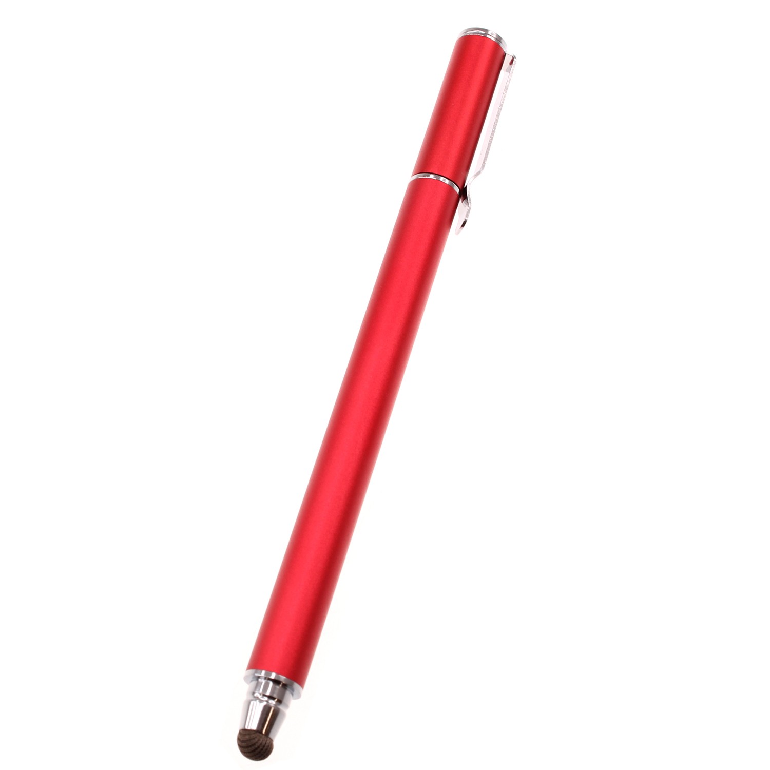 Red Stylus Touch Screen Pen Fiber Tip Aluminum Lightweight for Smart Phones