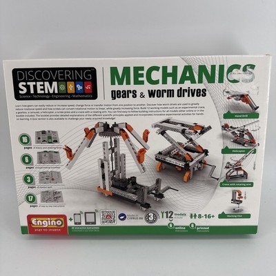 Engino Discovering STEM Mechanics: Gears and Worm Drives - 12 Models New Sealed