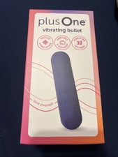 plusOne Vibrating Bullet Soft Touch Massager, 10 Vibration Settings, Waterproof