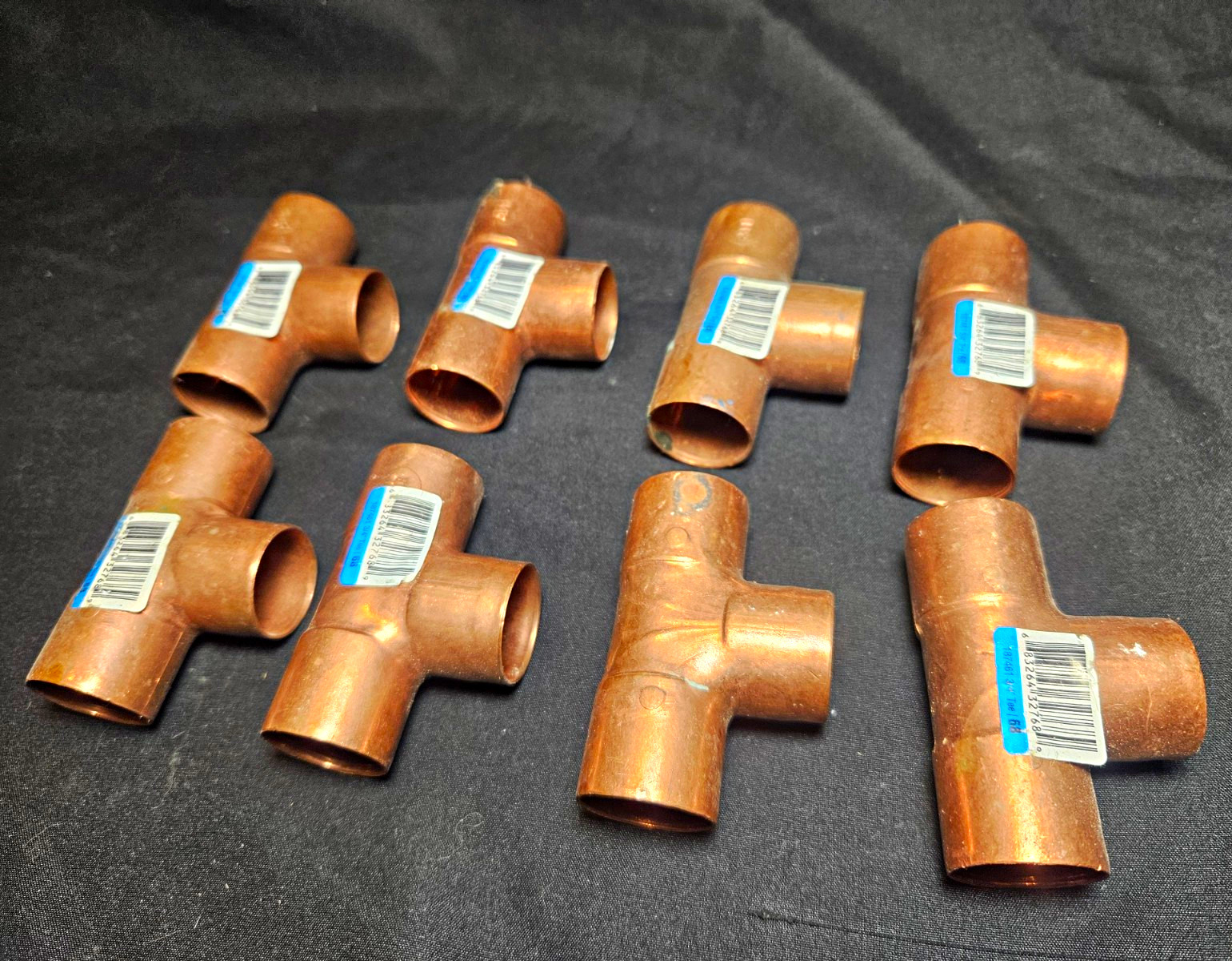 3/4 in Copper Sweat Tee Fitting CxC x C (Sweat End) No Stop Model 87461