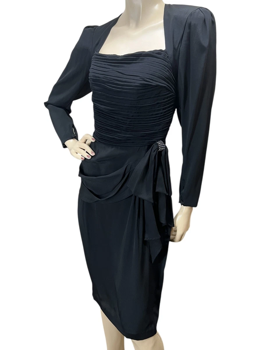 knee length dresses for ladies Sweet Jane Black Crushed Mini Dress | As Seen on Taylor Swift main image 0