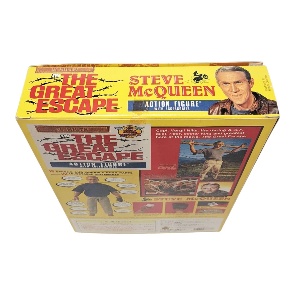 De colección Raro Steve McQueen El Gran Escape 1ª Figura Virgil Hilts Juego Foto 2 de 4