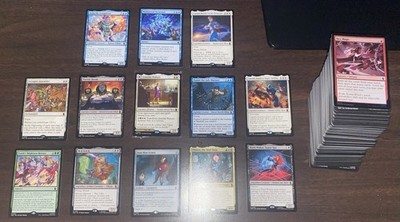 SEND REASONABLE OFFERS MARVEL SUPER HEROES Near COMPLETE Base SET MTG MAGIC