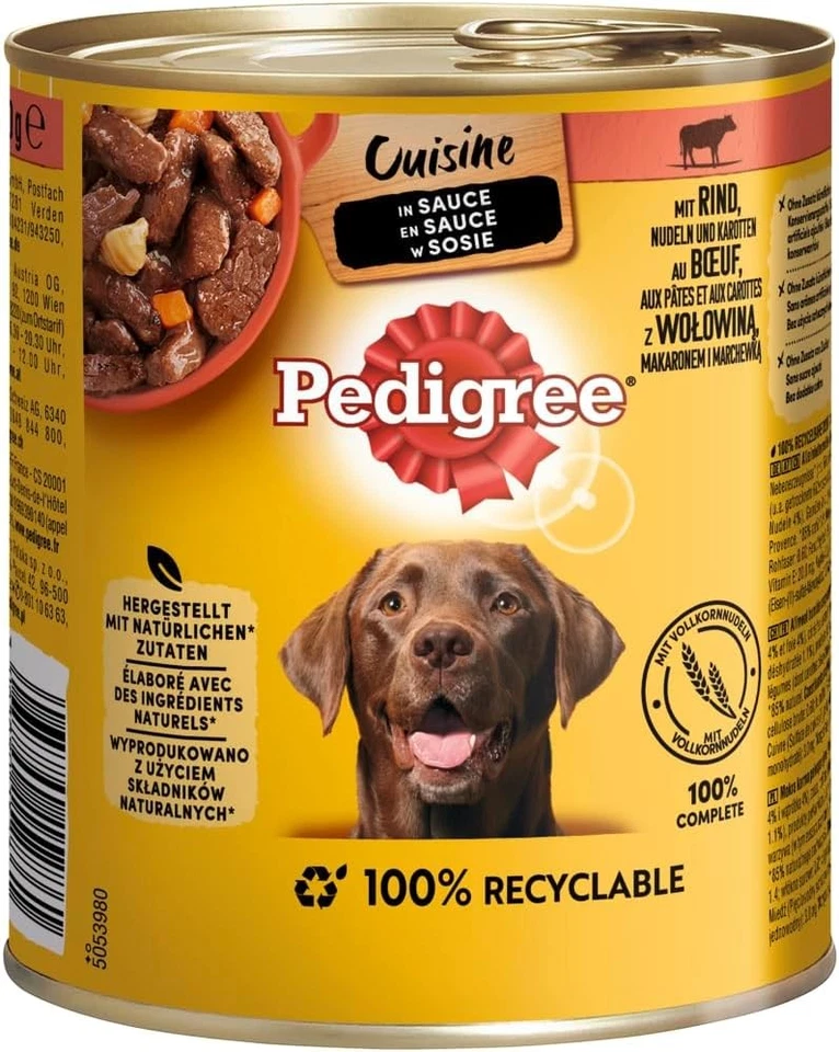 PEDIGREE Dose Cuisine in Sauce mit Rind, Nudeln und Karotten 12 x 800g - Bild 2 von 4