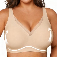 Women Anti-Sagging Wireless Bras Full Coverage Push Up Jelly Bralette TShirt Bra