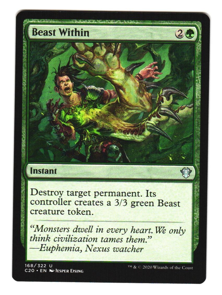 BEAST WITHIN 168 UNCOMMON COMMANDER 2020 MAGIC: THE GATHERING LP