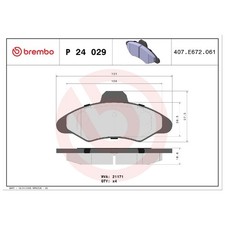 Brembo Bremsbelagsatz Bremsklötze vorne P24029 1015598 1031781 | 22209635