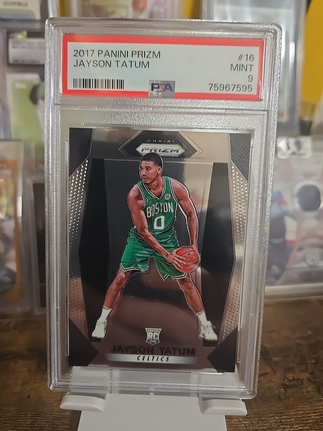 2017 Panini Prizm Jayson Tatum RC Rookie Card #16 PSA 9 MINT Celtics P.OB3