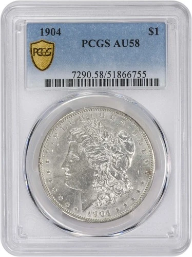 1904 Morgan Silver Dollar AU58 PCGS